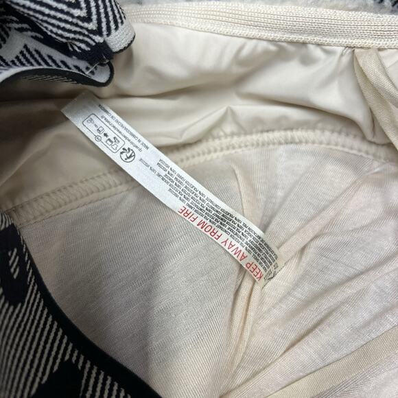 Free People Snow Bib Sz Medium Womens Black White Hit The Slopes Printed - Picture 13 of 15